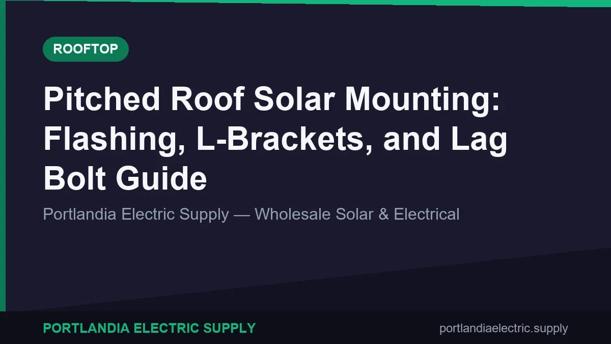 Pitched Roof Solar Mounting: Flashing, L-Brackets, and Lag Bolt Guide