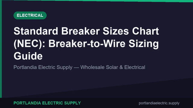 Standard Breaker Sizes Chart (NEC): Breaker-to-Wire Sizing Guide