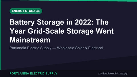 Battery Storage in 2022: The Year Grid-Scale Storage Went Mainstream