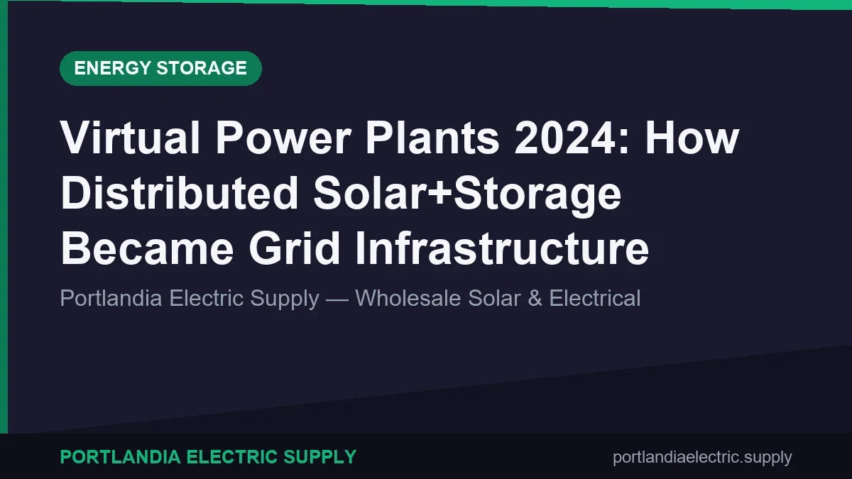 Virtual Power Plants 2024: How Distributed Solar+Storage Became Grid Infrastructure