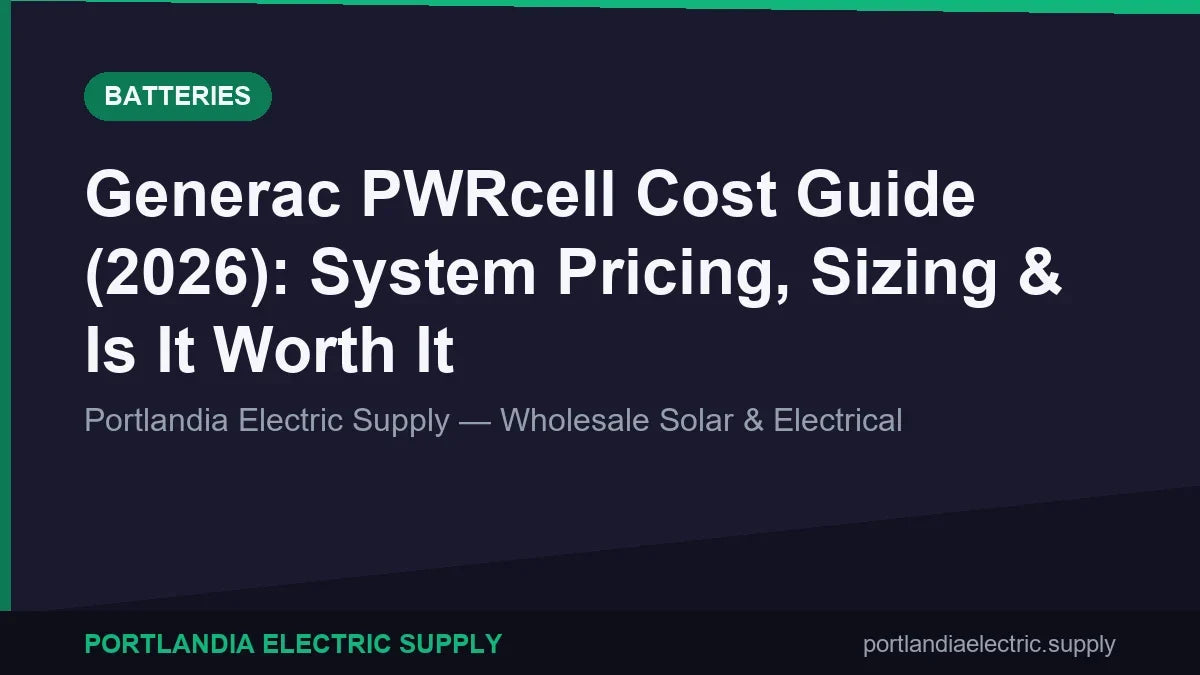 Generac PWRcell Cost Guide (2026): System Pricing, Sizing & Is It Worth It