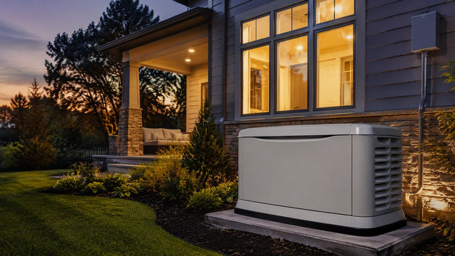 Standby generator for backup power during outages