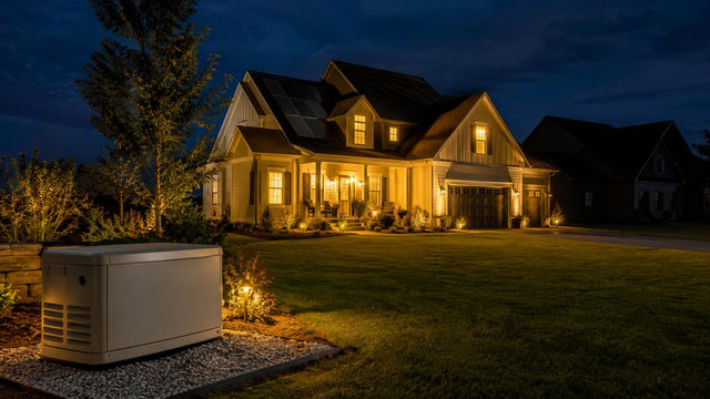 13kW generator powering a home during a blackout.