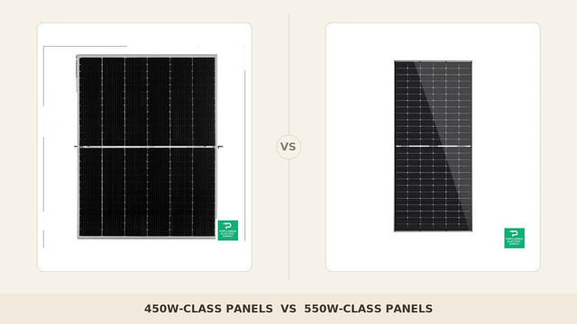 450W vs 550W Solar Panels 2026: Residential vs Large-Format