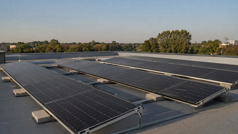 Unirac flat-roof ballasted racking system — PES Supply brand guide