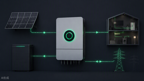Watts to kilowatts calculator hero — dark technical illustration, Portlandia Electric Supply