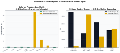 Propane + Solar Hybrid System for Off-Grid Cabin
