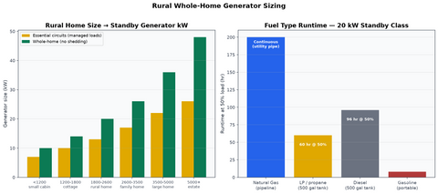 Rural Generator Sizing for Whole-Home Backup