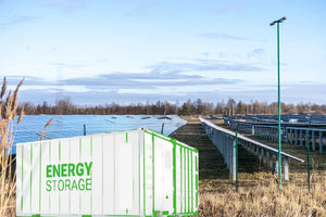 When is a storage battery installed in the circuit of a solar energy system?