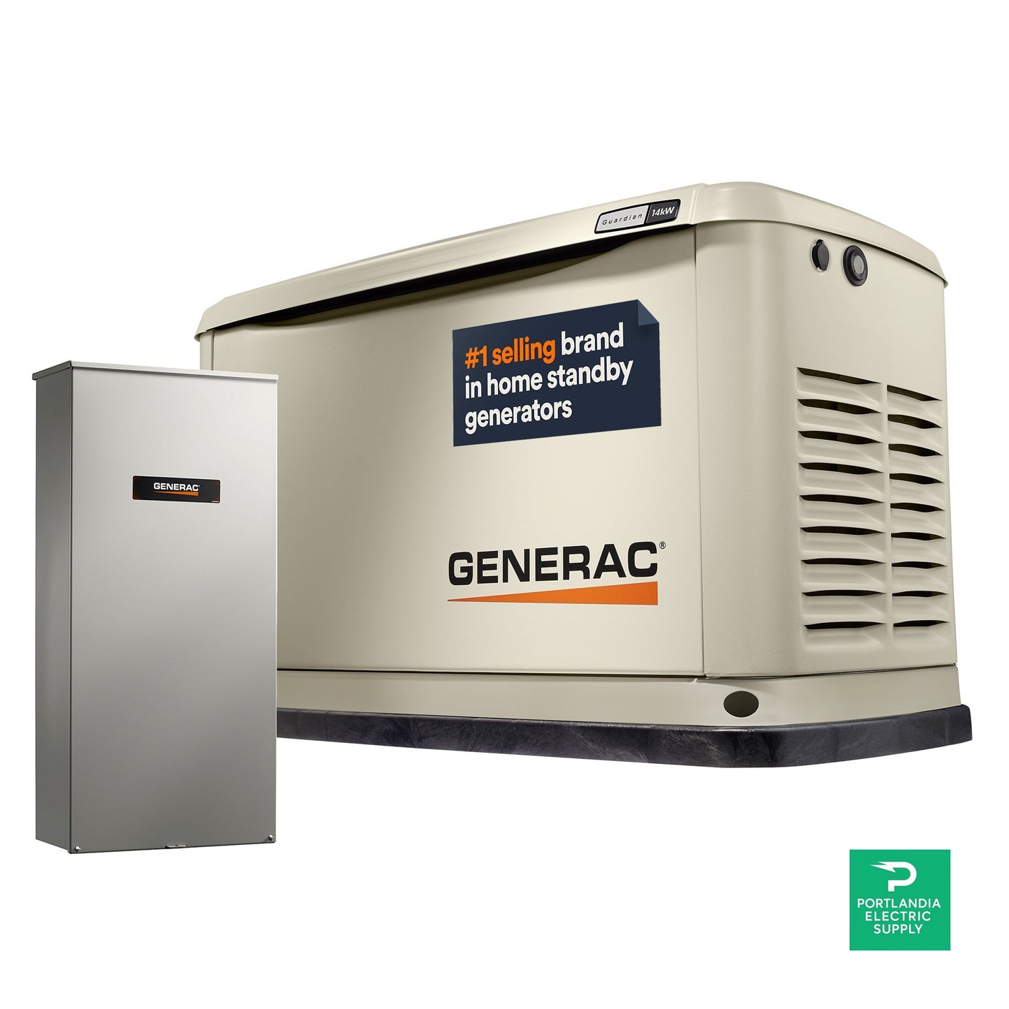 Generac Guardian 14Kw Home Backup Air-Cooled Gas Engine Generator in Aluminum Enclosure - G007225-0 — PES Supply