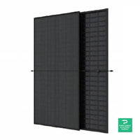 Black solar panel on a white background