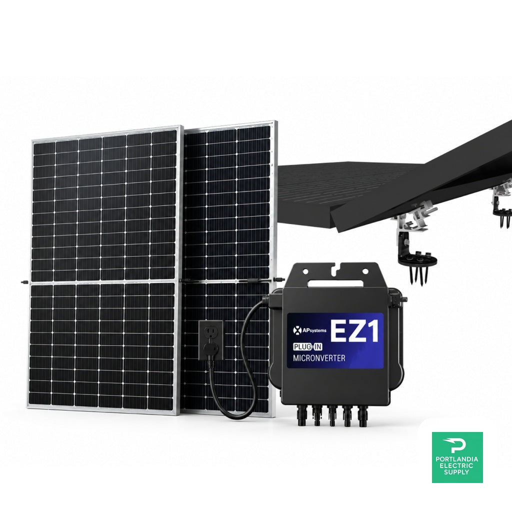 1080W Plug In Solar Kit – with APsystems EZ1 Microinverter & SunModo NanoRack - Roof Mount, Balcony Solar Kit - APsystems Solar Bundles