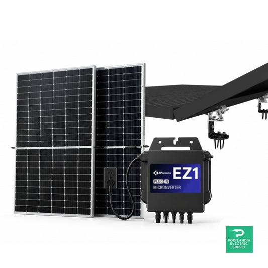 1080W Plug In Solar Kit – with APsystems EZ1 Microinverter & SunModo NanoRack - Roof Mount, Balcony Solar Kit - APsystems Solar Bundles