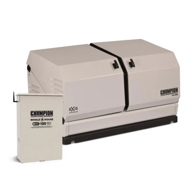 Champion 14kW aXis Generator w/100A SE NEMA 3R whole house aXis ATS - 100835 | Portlandia Electric Supply