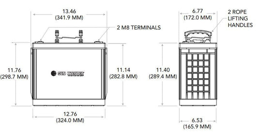 Sun Xtender PVX-1530T 12V 153Ah Solar Battery - VRLA AGM Deep-cycle