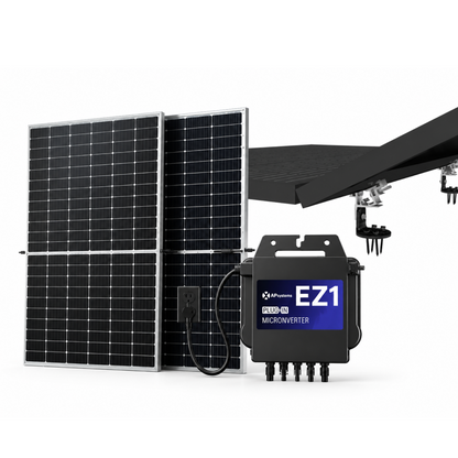 1080W Plug In Solar Kit – with APsystems EZ1 Microinverter & SunModo NanoRack - Roof Mount, Balcony Solar Kit - APsystems Solar Bundles
