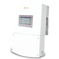 Solis RHI-1P8K-HVES-5G white solar inverter with touchscreen front panel