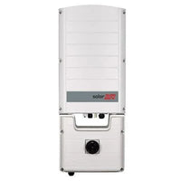 SolarEdge SE-40K-USR08IBNZ4 commercial solar inverter front view, white casing with logo