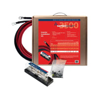 Samlex DC-3500 inverter installation kit with cables, fuse block, hardware, and packaging