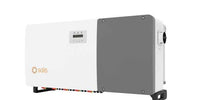 Solis S5 GC100K-US RSS inverter front view, white and gray panel with digital display