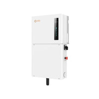 Ginlong Solis S6-EH1P3.8K-H-US solar inverter with front panel and display, white background