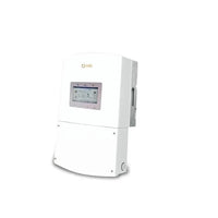 Ginlong Solis RHI-1P5K HVES-5G white solar inverter with LCD display, front view