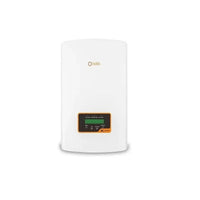 Ginlong Solis 4G solar inverter front view with LCD display and white casing