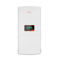 Solis 1P9K 4G US solar inverter front view with digital display and white casing