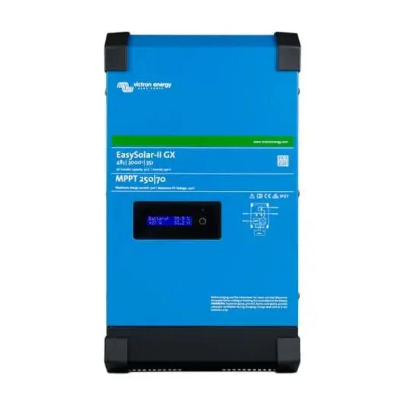 Victron Energy EasySolar-II GX MPPT 250/70 solar inverter charger, blue front view