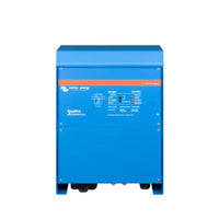 Victron Energy Quattro blue inverter charger front view on white background
