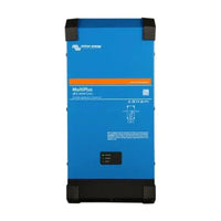 Victron Energy MultiPlus inverter charger blue front view with control panel and branding