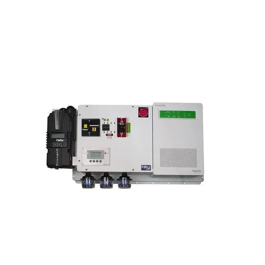 MidNite Solar MNSW4024 CL150 front view, off-grid solar inverter system with control panel