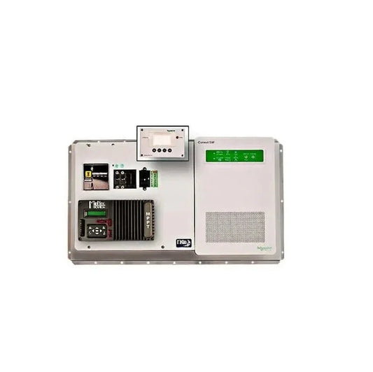 MidNite Solar MNSW4048-KID-B front view, solar power control panel, MPPT charge controller, inverter system