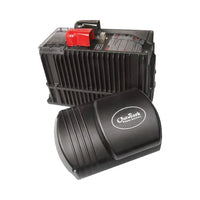 OutBack Power FXR2024E inverter charger, black with red terminal, product front view