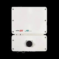 SolarEdge SE7600H HD-Wave inverter front view, white enclosure, black rotary switch