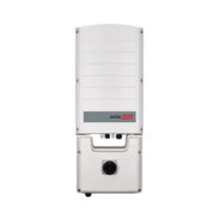 SolarEdge SE40K-USR8IBNZ4 white solar inverter front view with label and controls