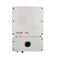 SolarEdge SE5000H inverter front view, white metal casing, HD-Wave technology logo visible