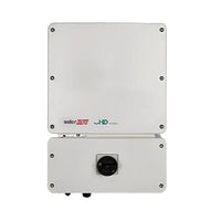 SolarEdge SE3000H-US HD-Wave inverter front view, white box with branding and black knob