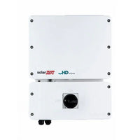 SolarEdge SE6000H HD-Wave inverter front view with white enclosure and on/off switch