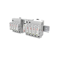 SMA Solar DC surge protection kit Type 1+2 front view mounted on DIN rail