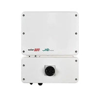 SolarEdge SE10000H US inverter front view, white HD-Wave solar power equipment