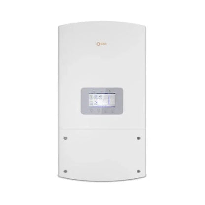 Solis 40K-US F SW white solar inverter front view with digital display panel