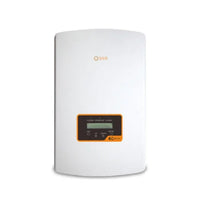 Solis 4G inverter front view, white casing, LCD display, solar power equipment