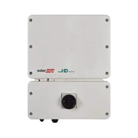 SolarEdge SE10000H HD-Wave inverter front view, white box with control knob, isolated