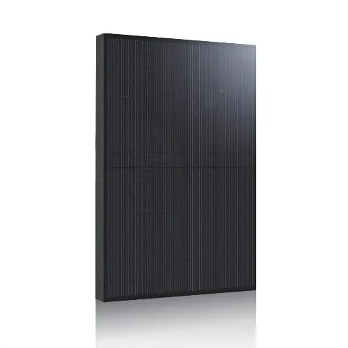 Front view of United Renewable Energy FBM445M7G-BB black monocrystalline solar panel