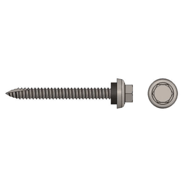 S-5! 2.5” Metal To Wood Hex Washer Head Milled Point Screw (1 pc)