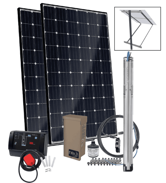 Grundfos 3 sqf-3 Pre-designed SQFlex Solar Water Pumping Kit | 2.6 to 3 gpm | 260 to 655 feet lift