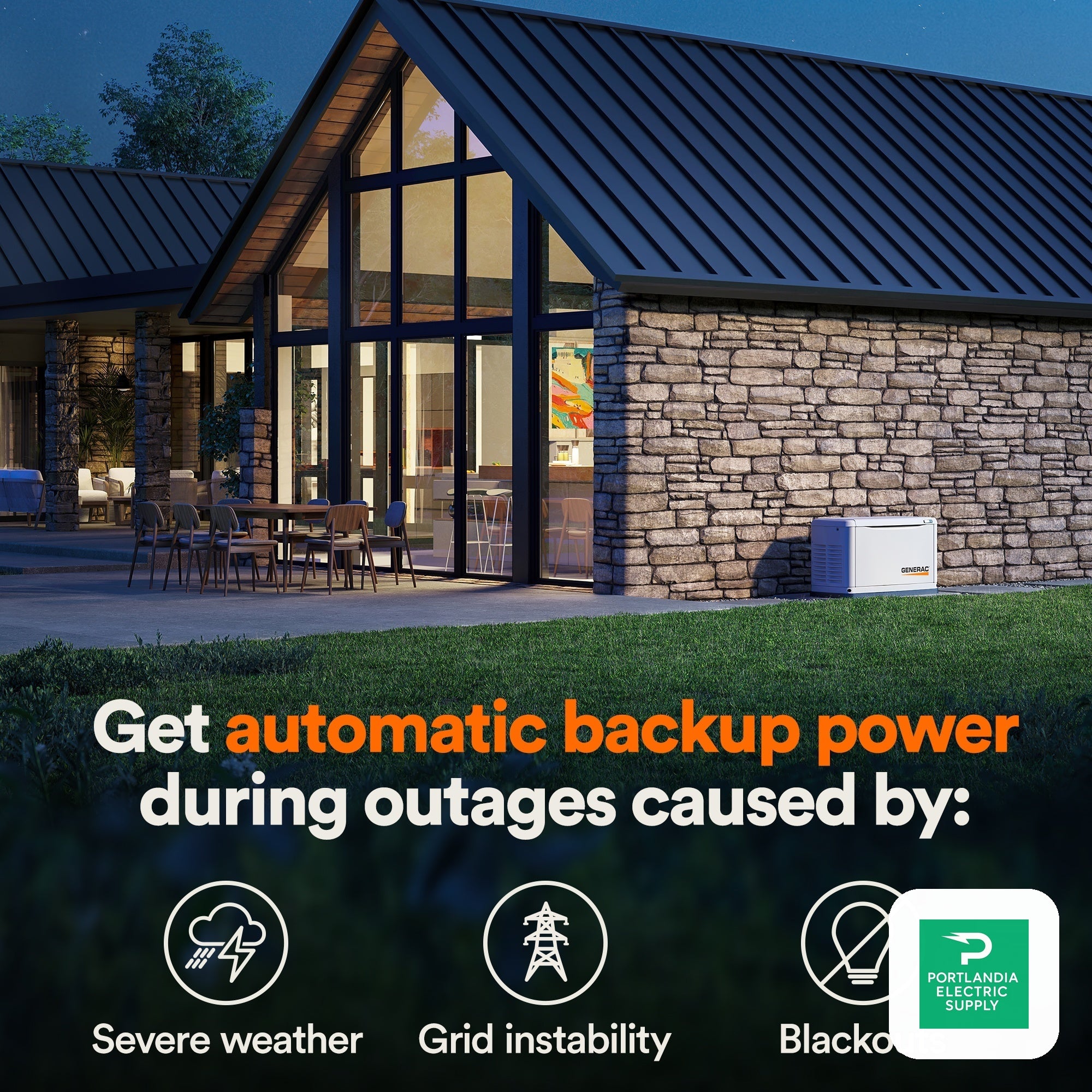 Generac Guardian 26Kw Home Backup Air-Cooled Gas Engine Generator in Aluminum Enclosure - G007290-0 — PES Supply