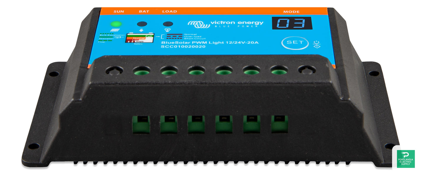 Victron BlueSolar PWM-Light 12/24V-30A Charge Controller - SCC010030020 — PES Supply