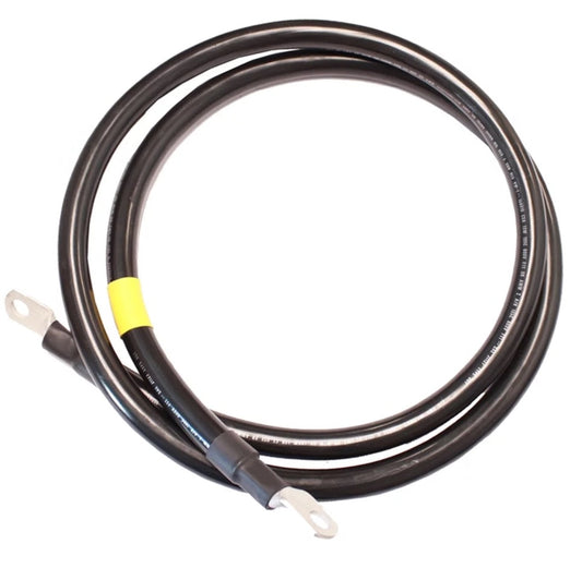 4/0 AWG Black Battery Cable with Black Heatshrink, 96", 3/8 Lug